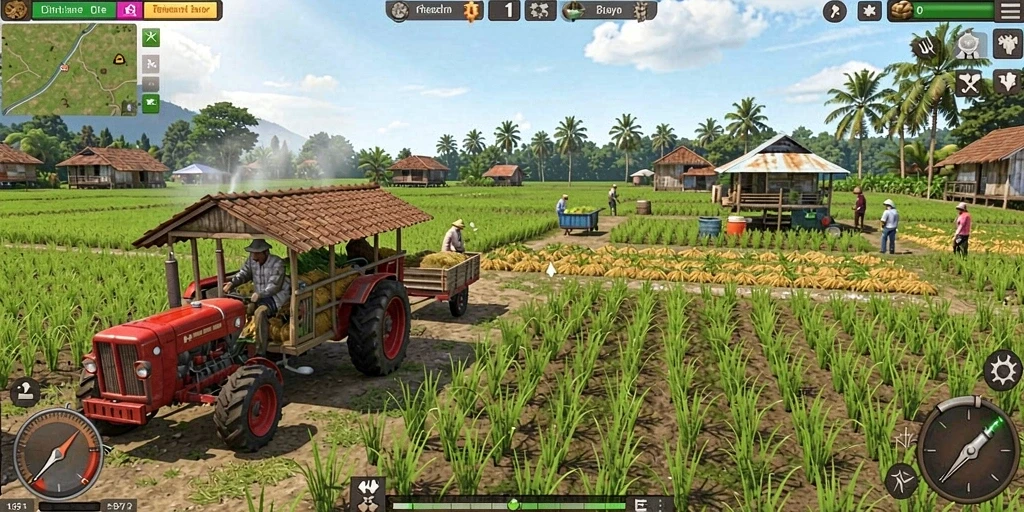 Menu permainan dengan berbagai pilihan yang menarik.